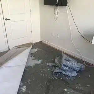 room that has been damaged by water