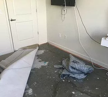 room that has been damaged by water